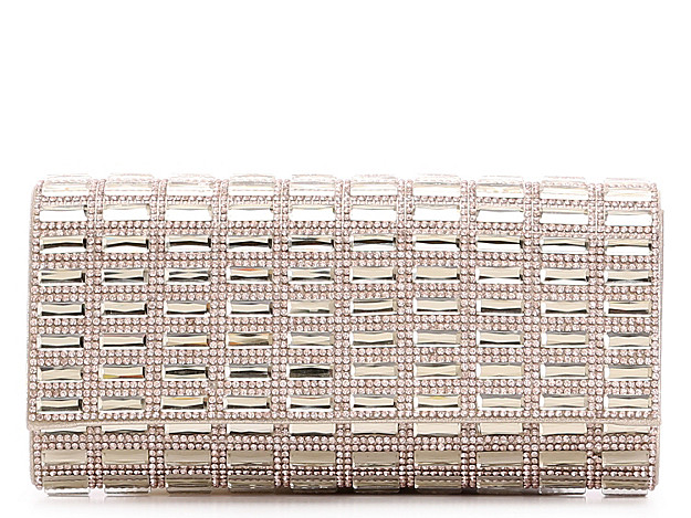 Lulu Townsend Rhinestone and Jewel Clutch -Gold - Women's - Gold | DSW