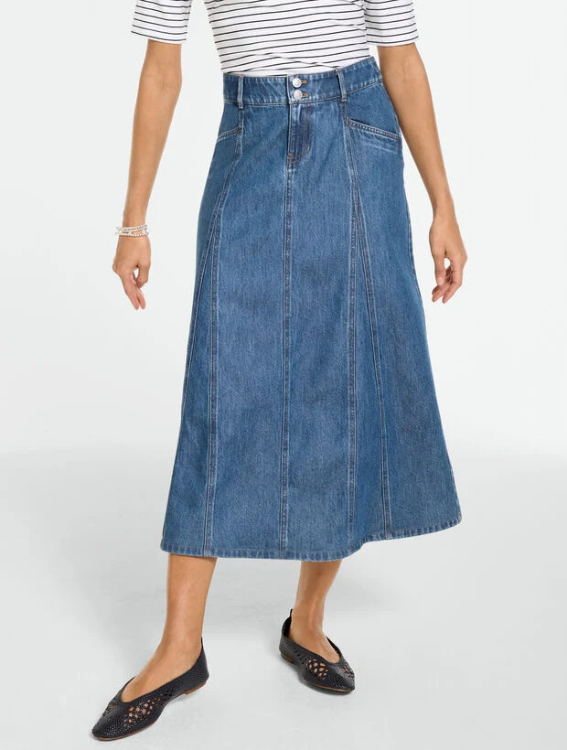 Denim Midi Skirt | Talbots