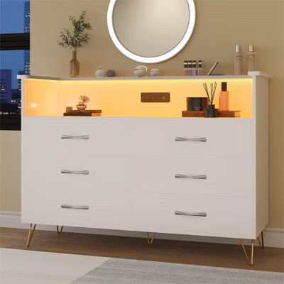 6-Drawer Dresser - Modern Storage Cabinet with TV Stand Functionality | Target