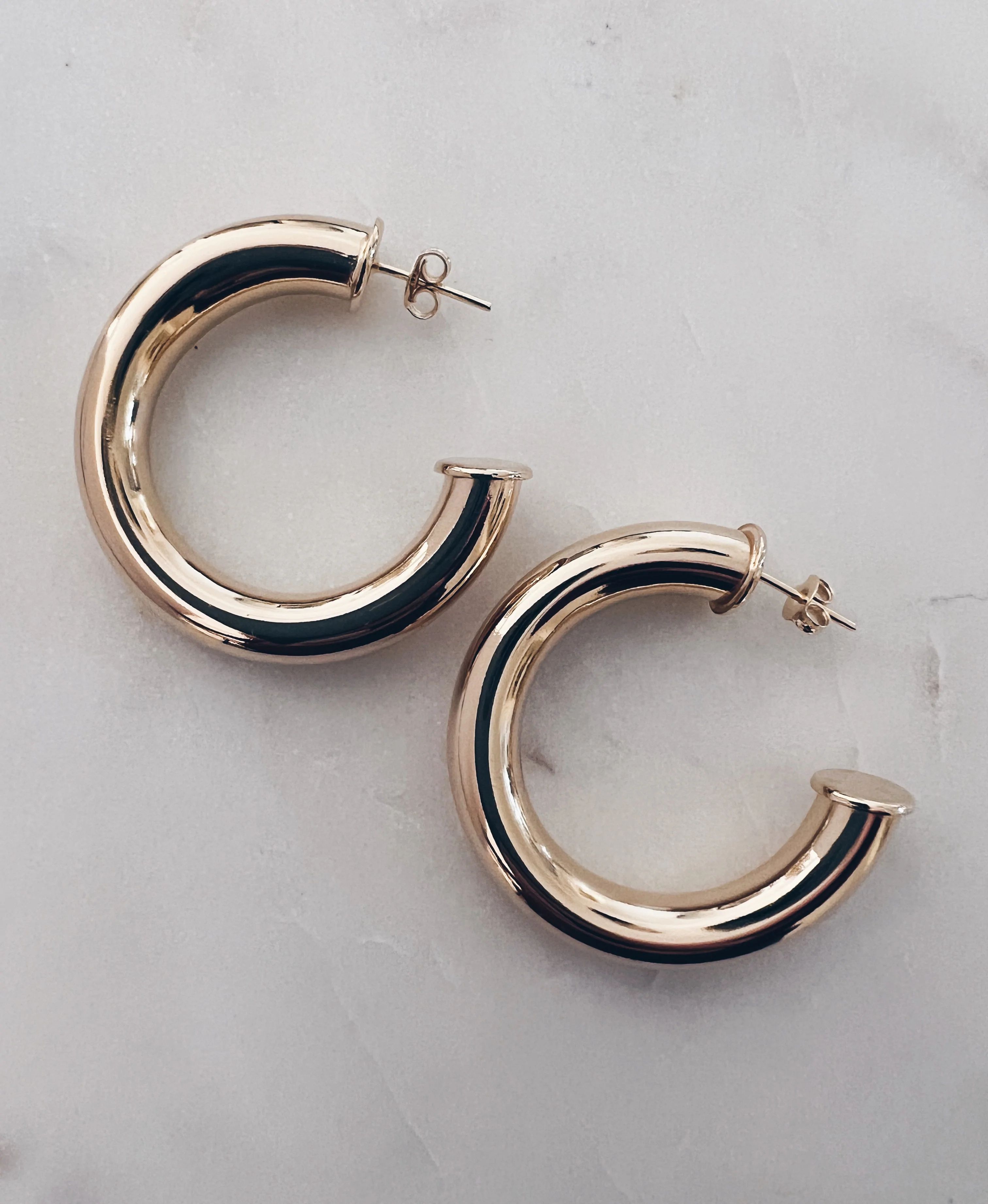 Chunky MEGA Gold Hoops | Mac and Ry Jewelry