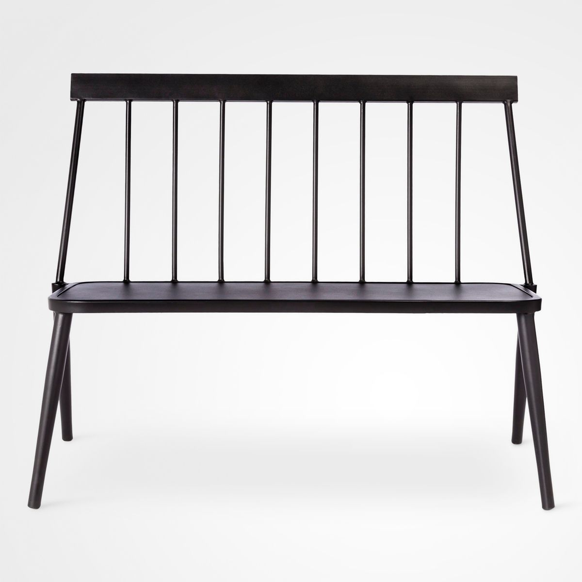 Windsor Metal Stack Patio Bench Black - Threshold™ | Target