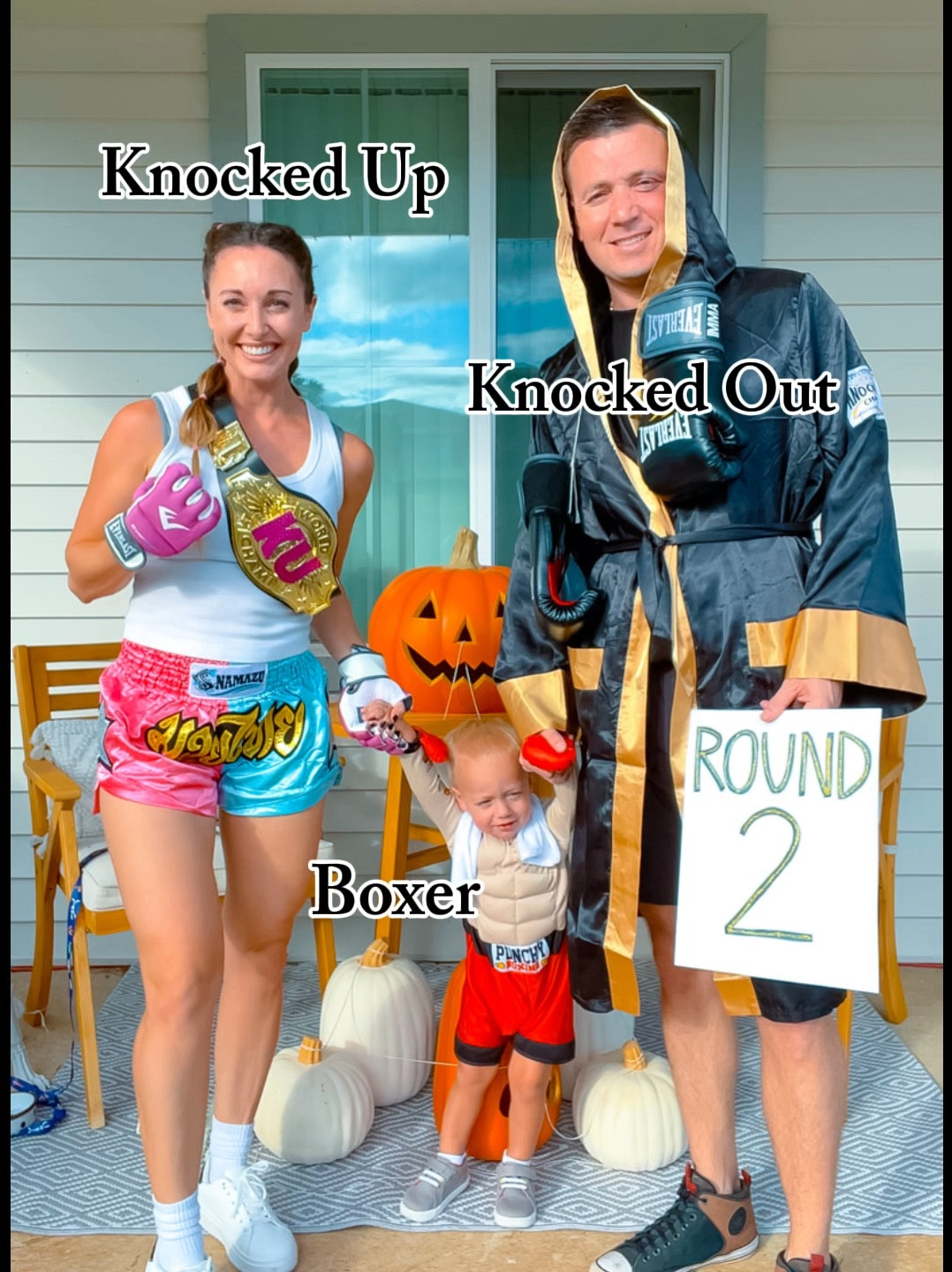 Clever Halloween costume if you’re expecting! I was KU (knocked up), my husband was knocked out, and our son was a boxer! Found the cutest boxing costume for him from Amazon! 

#LTKHalloween #LTKFamily #LTKSeasonal