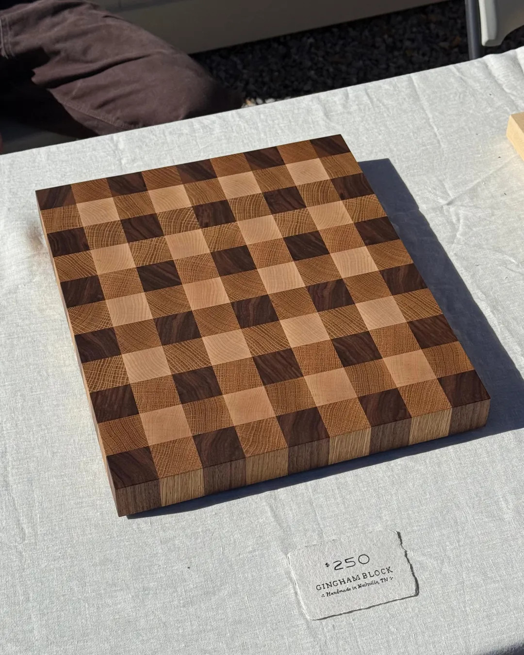 Gingham Cutting Board - End Grain Butcher Block | Etsy (US)