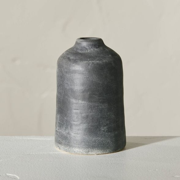 Distressed Ceramic Vase Dark Gray - Hearth & Hand™ with Magnolia | Target