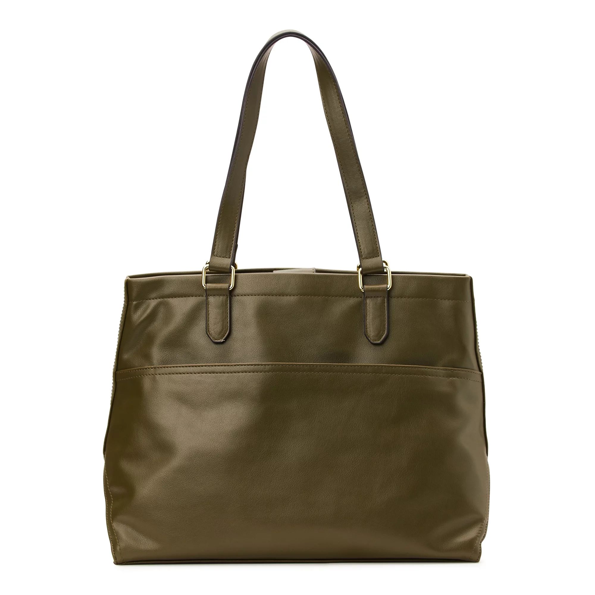Time and Tru Women's Mia Tote Handbag, Olive | Walmart (US)