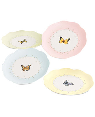 Butterfly Meadow Dessert Plates, Set of 4 | Macy's