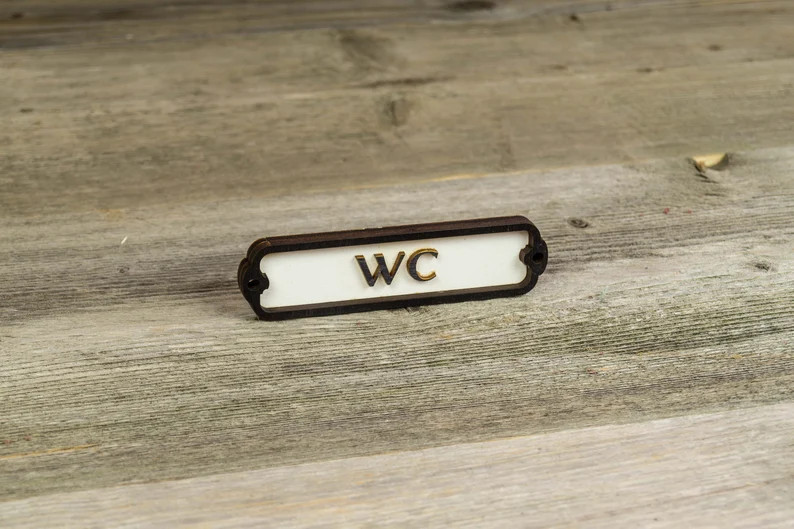 WC Door Sign, Toilet Door Sign, Door Plaque, Vintage Style, Railway Style, Retro Style, Cabin Sig... | Etsy (US)