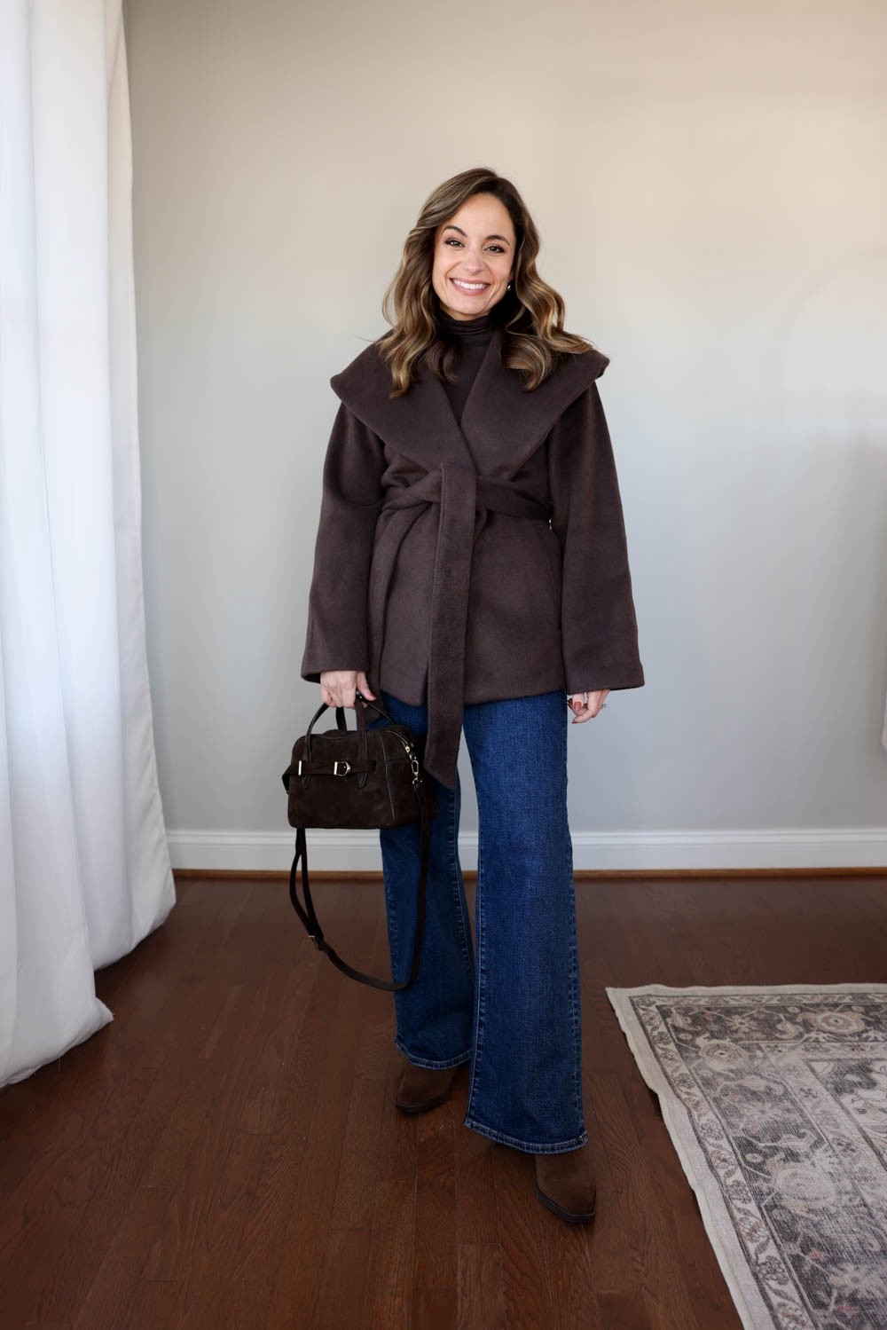 How I’m wearing waterproof boots this winter! 

Boots (Dolce Vita): tts - an elevated waterproof option. They also come in black and a lighter brown. 
Jacket: xs/small 
Turtleneck: xxs (top is sheer) 
Jeans (Madewell): 24 standard - 10 3/4” rise, 29” inseam (these shrink in the wash over time) 

(Winter outfits, boots, petite fashion) 

#LTKPetite