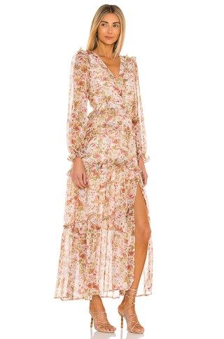 ASTR the Label Fleur Dress in Peach Dusty Rose Floral from Revolve.com | Revolve Clothing (Global)
