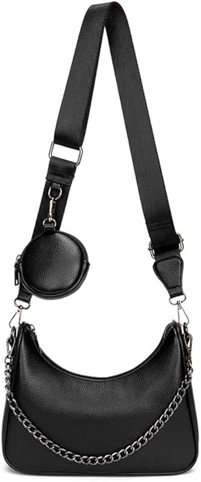 Crossbody Hobo Handbags for Women, Multipurpose Soft Shoulder Bag with Small Coin Purse | Amazon (US)