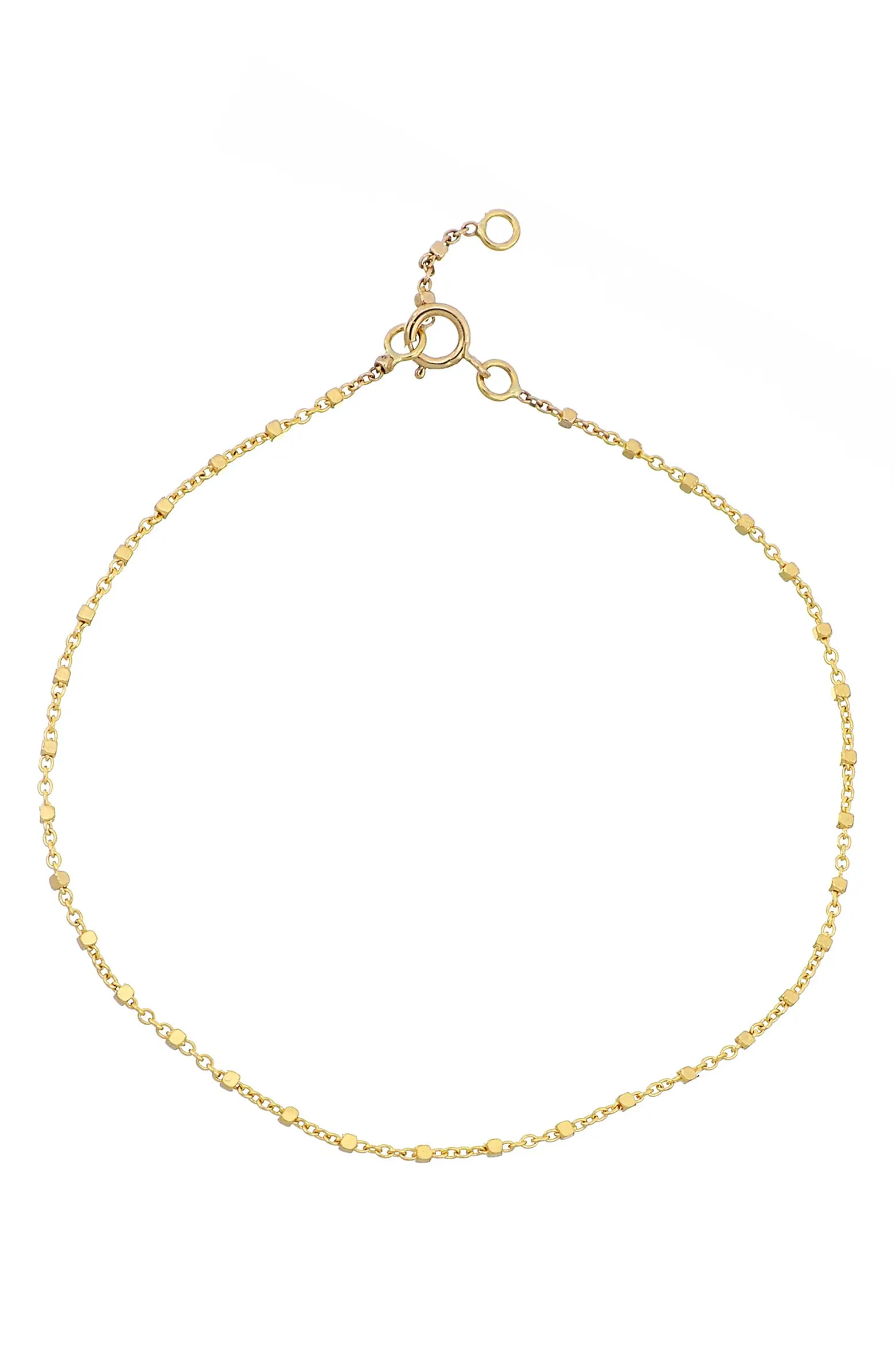 14K Gold Cube Station Bracelet | Nordstrom