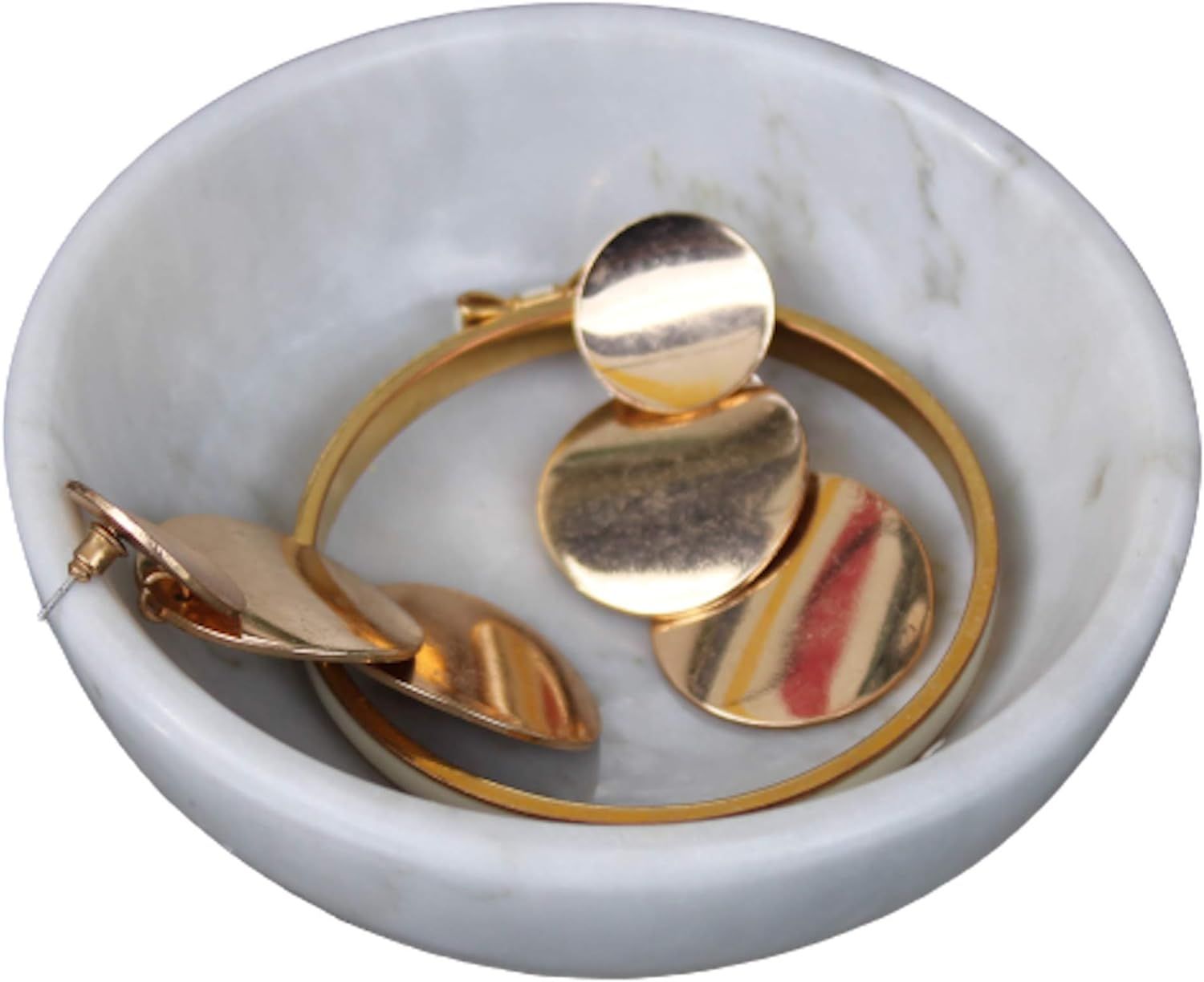 CraftsOfEgypt Real Marble Jewelry Dish - Ring Holder - Jewelry Organizer Tray - Decorative Key Bo... | Amazon (US)