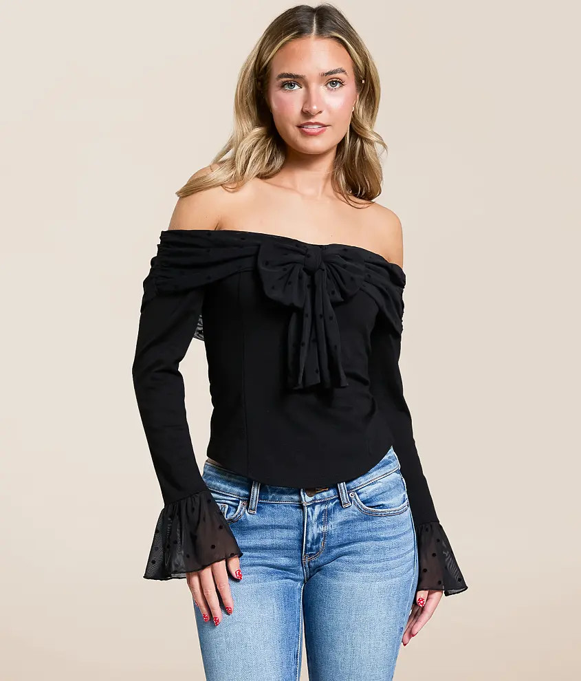 Polka Dot Off The Shoulder Top | Buckle