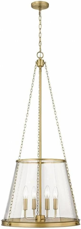 4 Light Pendant in Industrial Style-39.25 inches Tall and 18 inches Wide-Rubbed Brass Finish 372-... | Amazon (US)