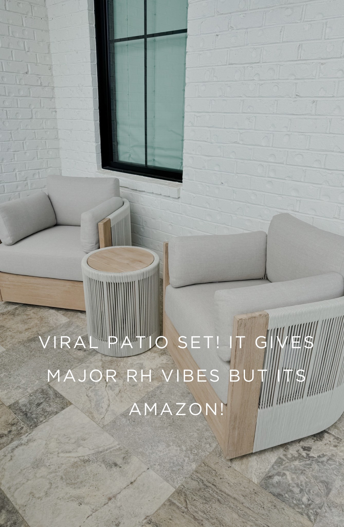 Our viral patio set sold out but it's back! Just not sure for how long :) it looks and feels like RH but it's Amazon!

#LTKPetite #LTKSummerEdit #LTKSeasonal