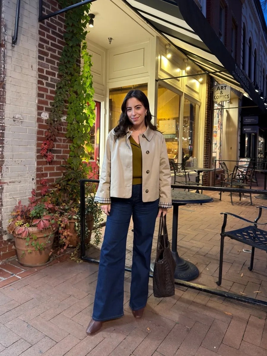 Obsessed with this cropped trench, especially paired with these trouser jeans and a handwoven tote bag.

fall outfit, autumn look, casual chic, petite fashion, wide leg jeans, fall capsule wardrobe

#LTKootd #LTKSeasonal #LTKU