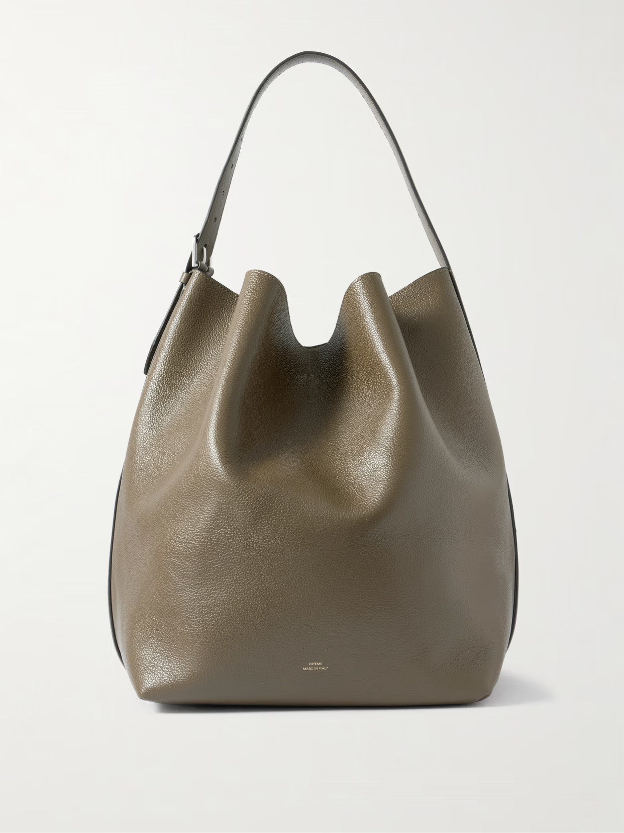 TOTEME - Textured-leather Tote - Brown | NET-A-PORTER (US)