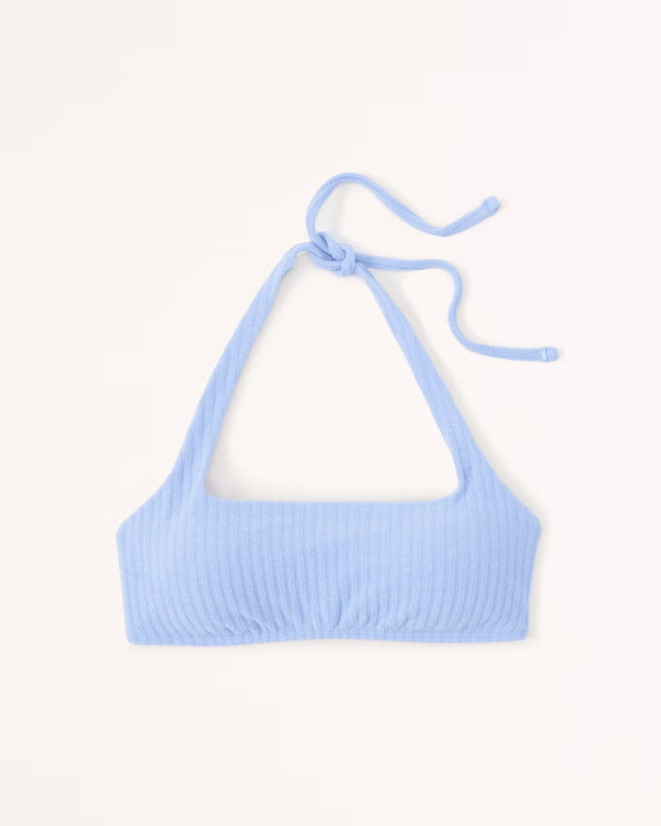 Women's Terry 90s Halter Bralette Swim Top | Women's Swimwear | Abercrombie.com | Abercrombie & Fitch (US)