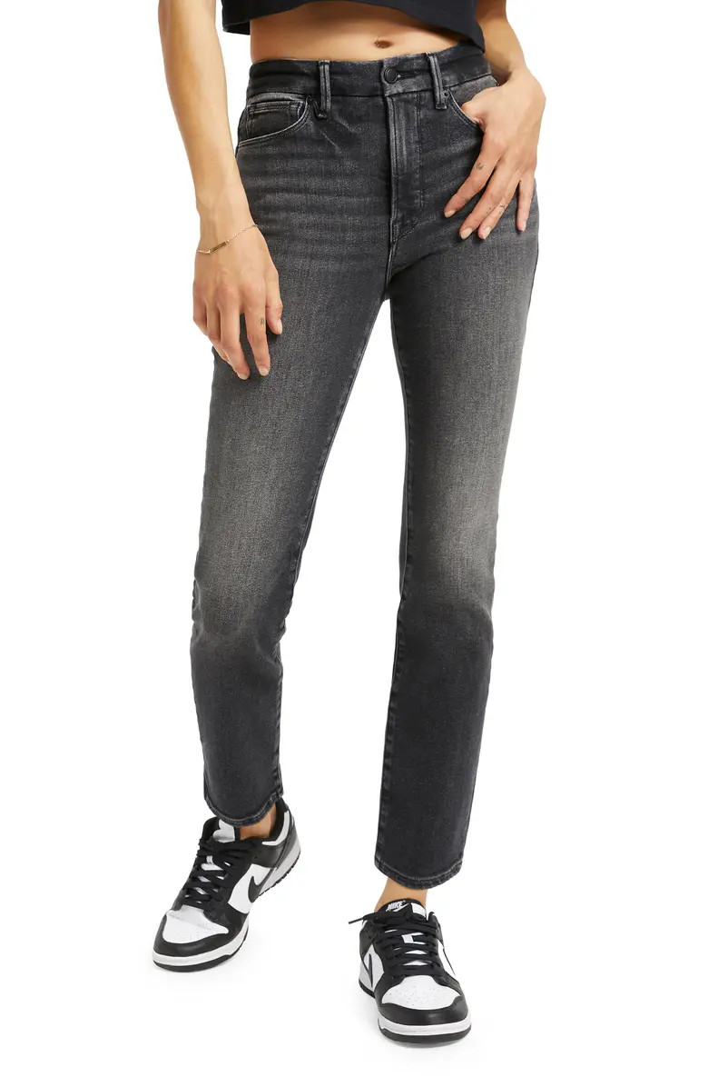Good American Good Classic Ankle Straight Leg Jeans | Nordstrom | Nordstrom