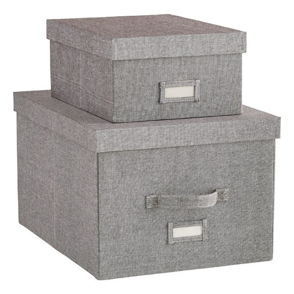 Cambridge Shirt Box Grey | The Container Store