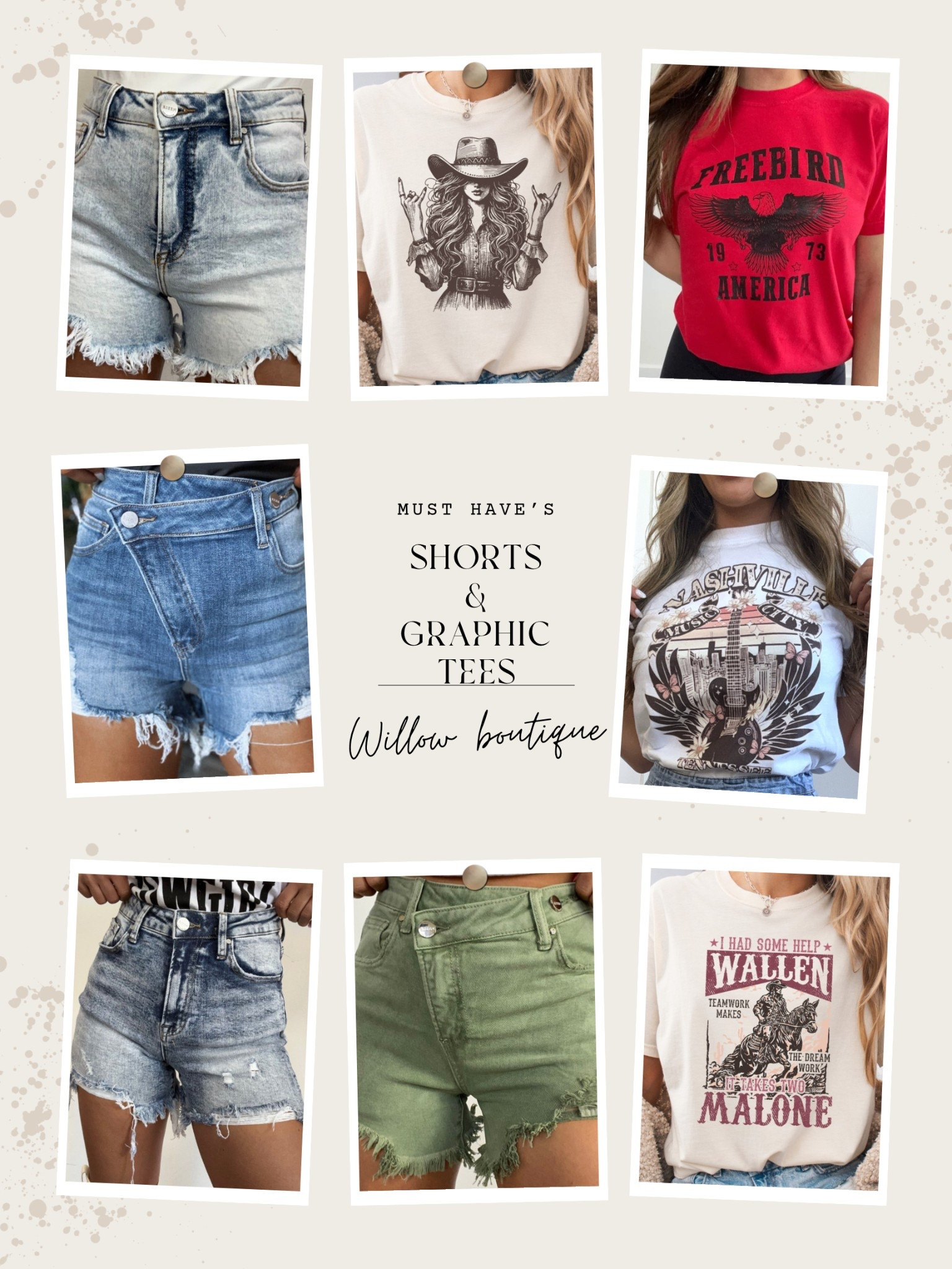 Summer must have’s Shorts & graphic tee’s #shorts #graphictees
#willowboutique
#summerlooks

#LTKSeasonal #LTKU #LTKStyleTip