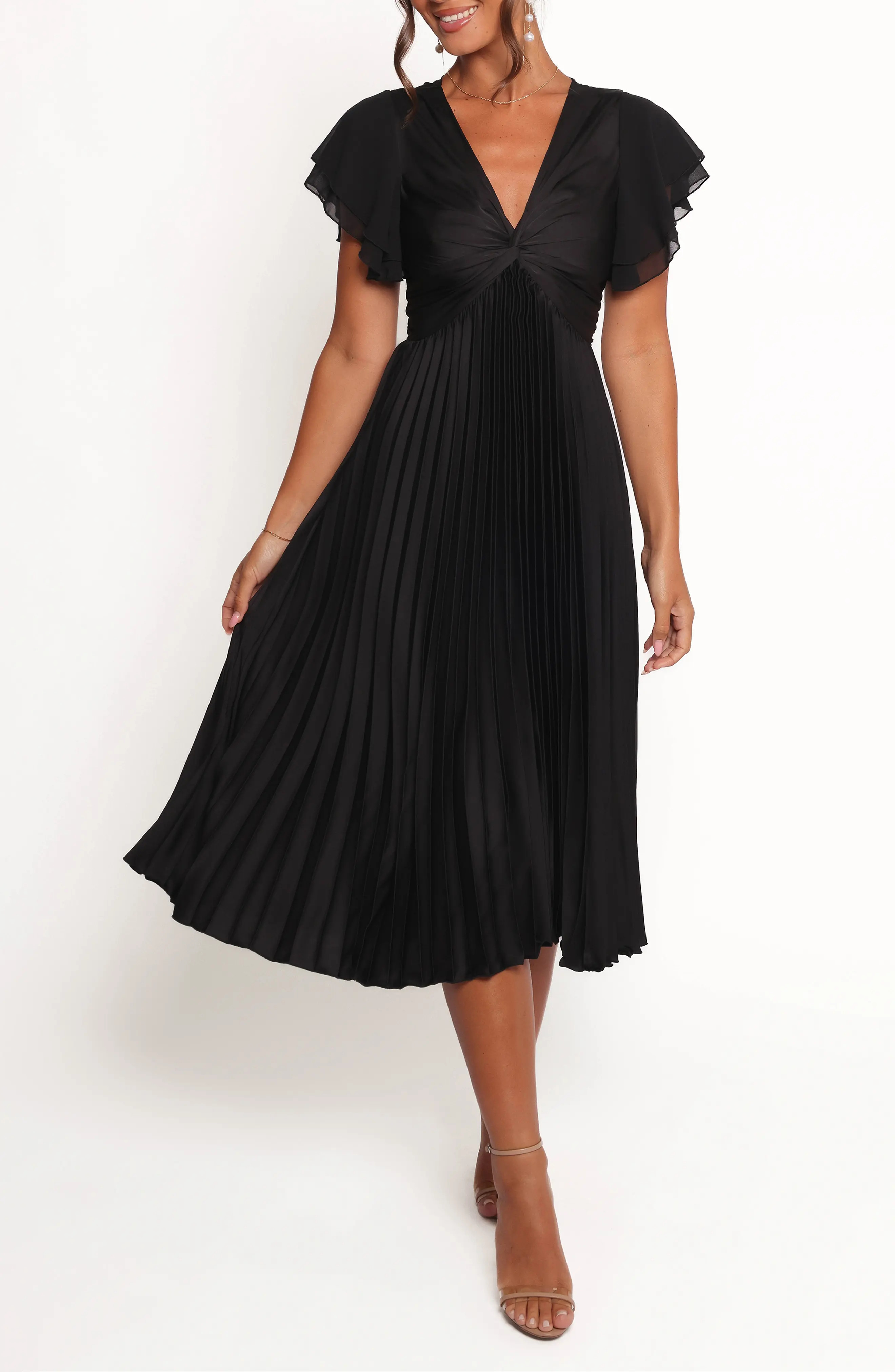 Nova Flutter Sleeve Midi Dress (Women) | Nordstrom | Nordstrom