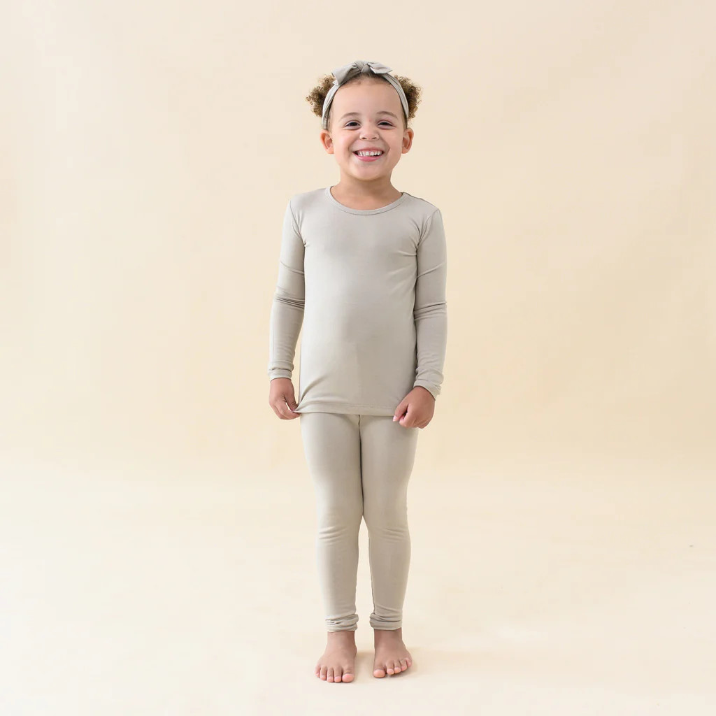 Long Sleeve Pajamas in Almond | Kyte BABY