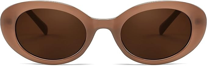 FEISEDY Sunglasses Womens, Retro Oval Cateye Sun Glasses Men, Small 90s Style B4128 | Amazon (US)