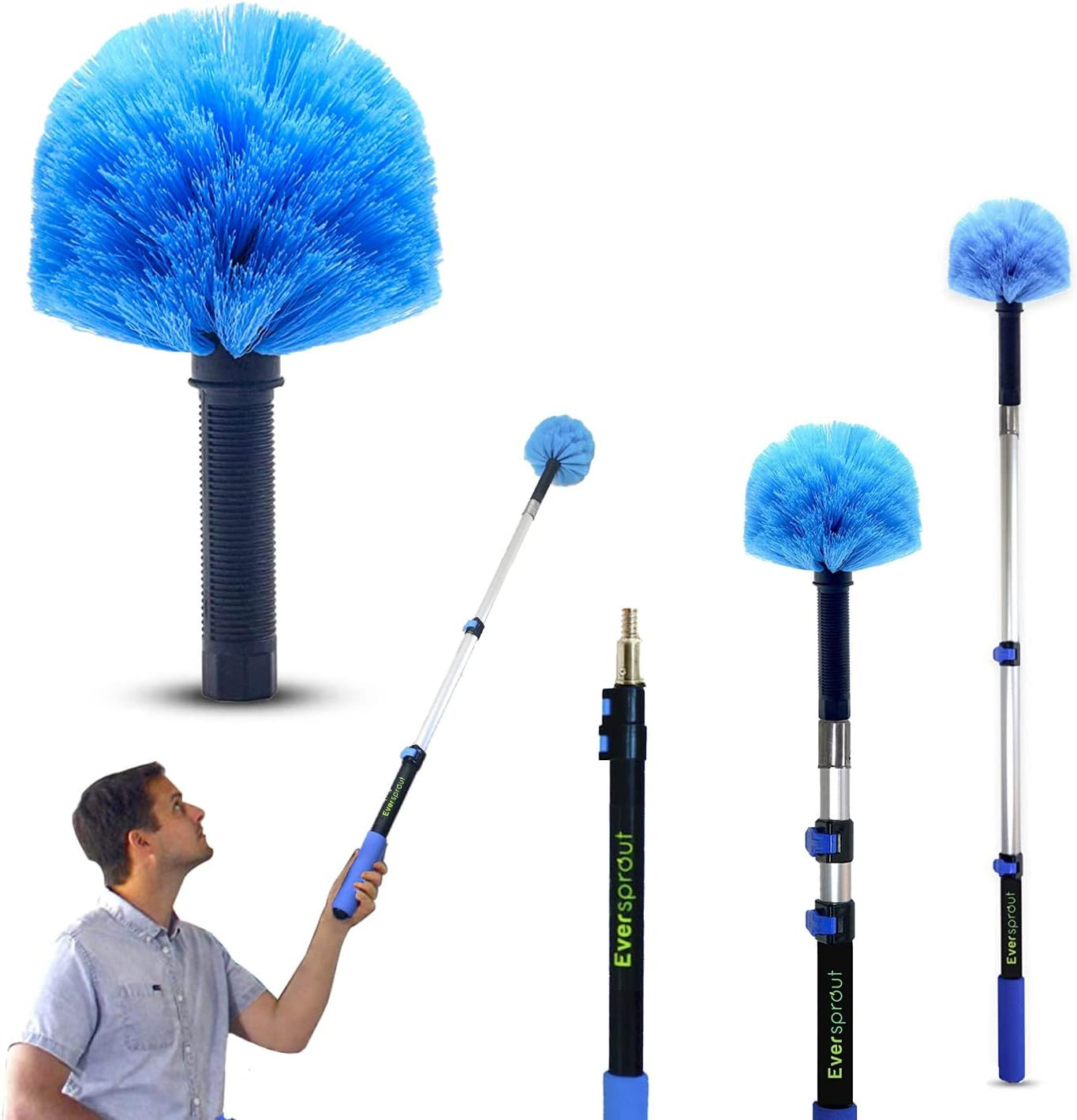 EVERSPROUT Cobweb Duster & 1.5 to 3 ft Pole, Indoor & Outdoor | Amazon (US)