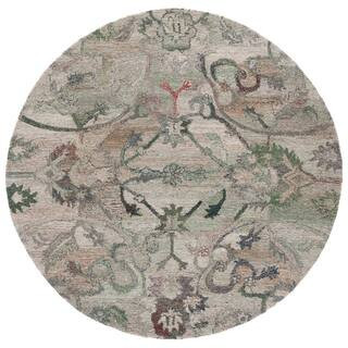 Anatolia 6 ft. x 6 ft. Sage/Beige Oriental Round Rug | The Home Depot