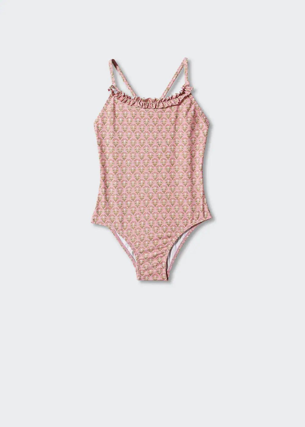 Ruffle print swimsuit | MANGO (US)
