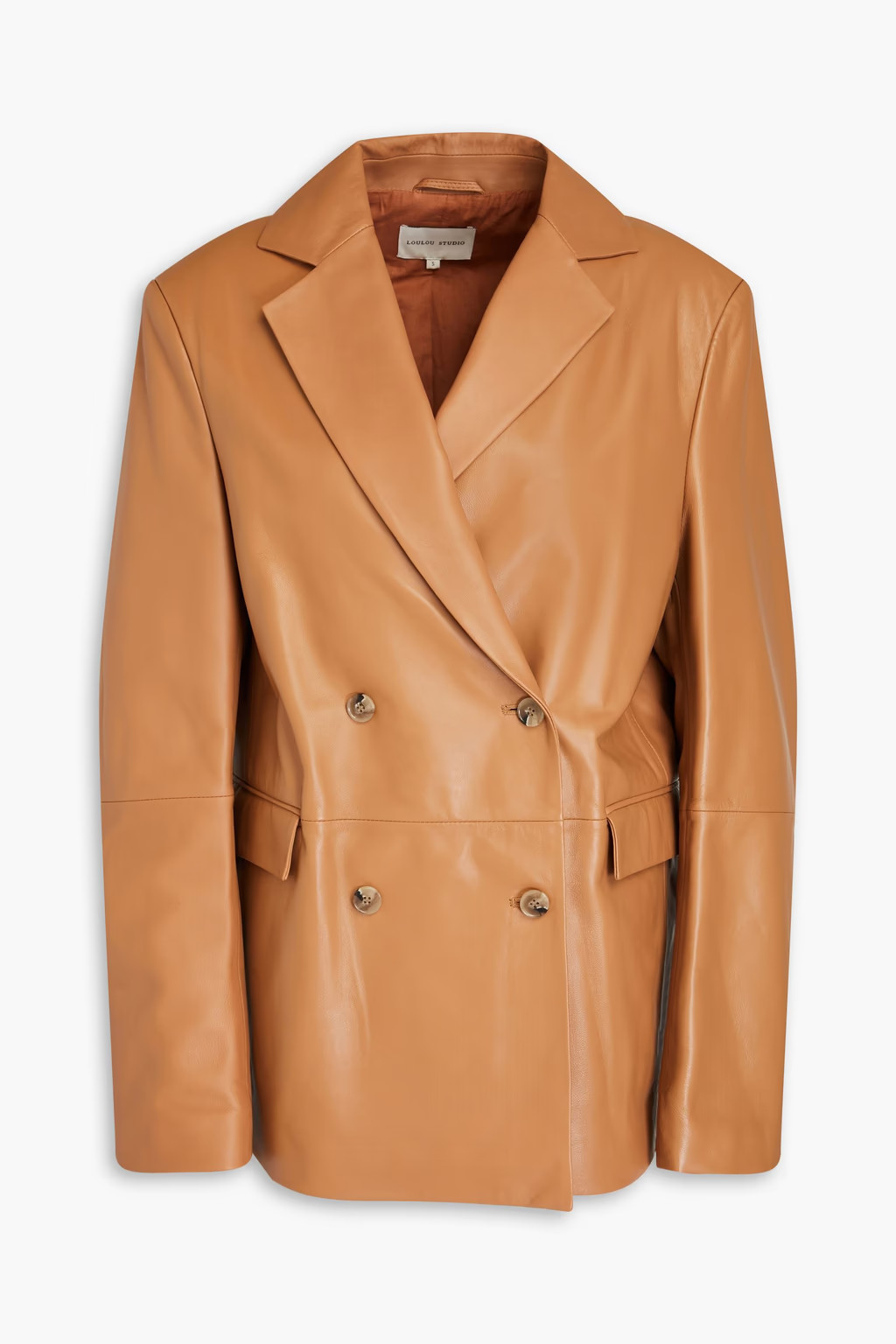 Davao double-breasted leather blazer | The Outnet (US and CA)