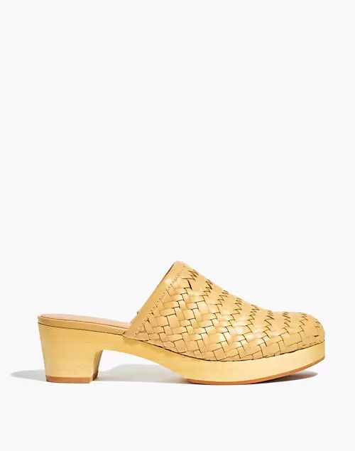 The Jordyn Clog in Woven Leather | Madewell