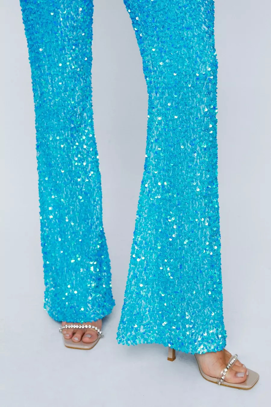 Premium Velvet Sequin Flare Pants | Nasty Gal (US)