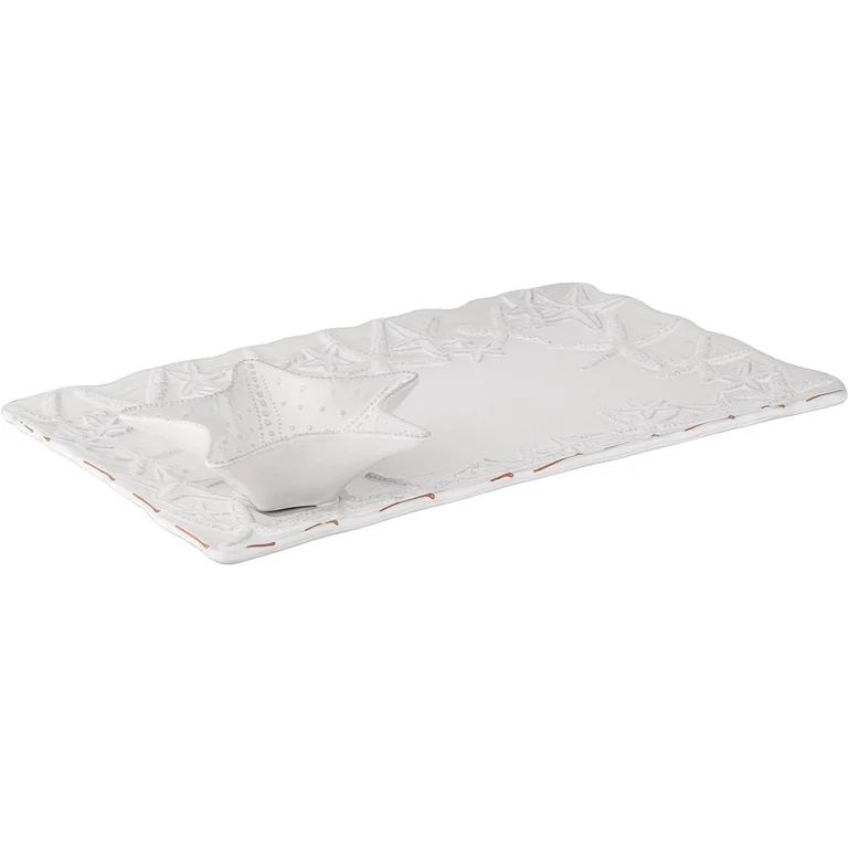 Chip And Dip Starfish Platter, White, Medium | Walmart (US)