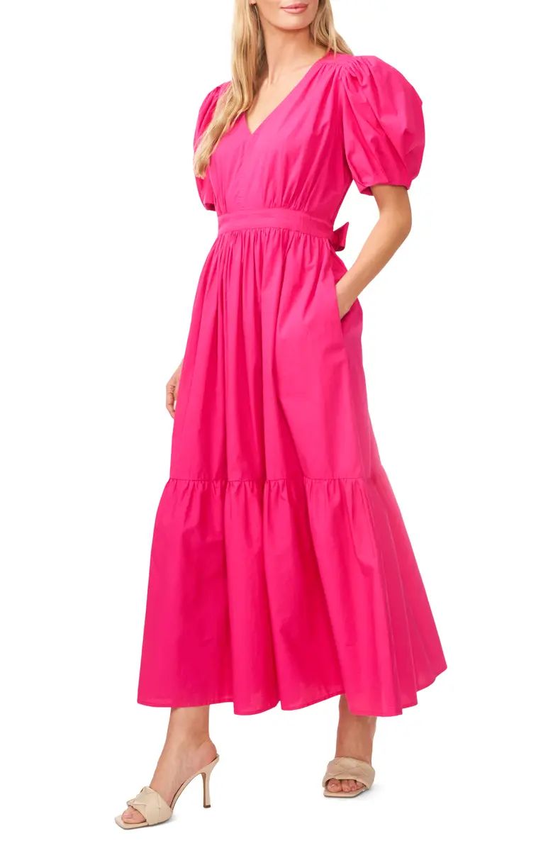 Puff Sleeve Cotton Maxi Dress | Nordstrom