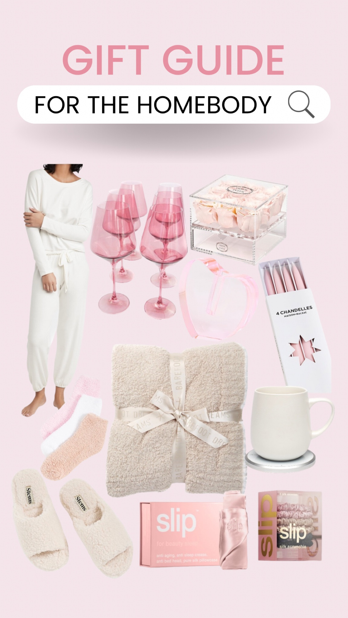 valentine’s day gift guide for the homebody

cozy & cute gifts for your best friend, sister,  co-worker, mom, sister-in-law,  or a gift exchange

lounge set, estelle wine glasses, barefoot dreams blanket, fuzzy socks, heated mug, candle, pj’s, slippers, slip pillowcase, slip scrunchies, mug warmer, pj set, pink vase, pink gifts, venus et fleur blush roses, shopbop finds, black friday deals, valentine’s day, galentines

#LTKCyberweek #LTKHoliday

#LTKSeasonal #LTKGiftGuide #LTKU