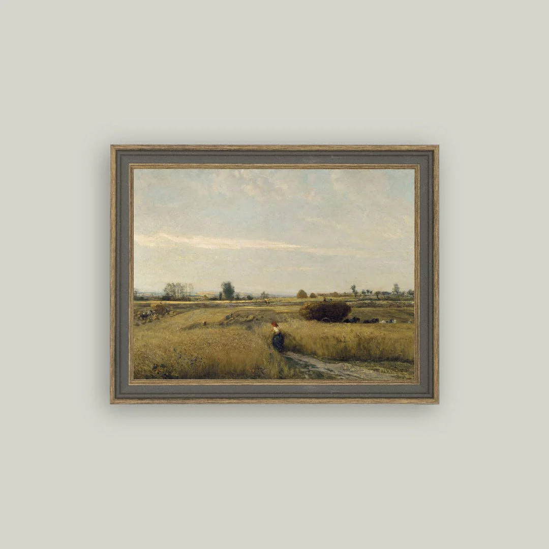 Harvest Landscape Framed Antique Inspired Art | By Luxe B Co. | luxe bCO