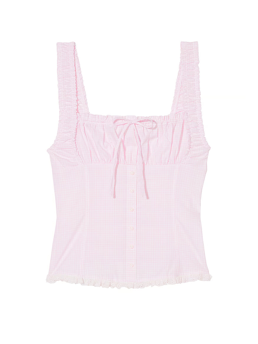 Buy Delila Poplin Tank Top - Order Tops online 1125061700 - PINK US | Victoria's Secret (US / CA )