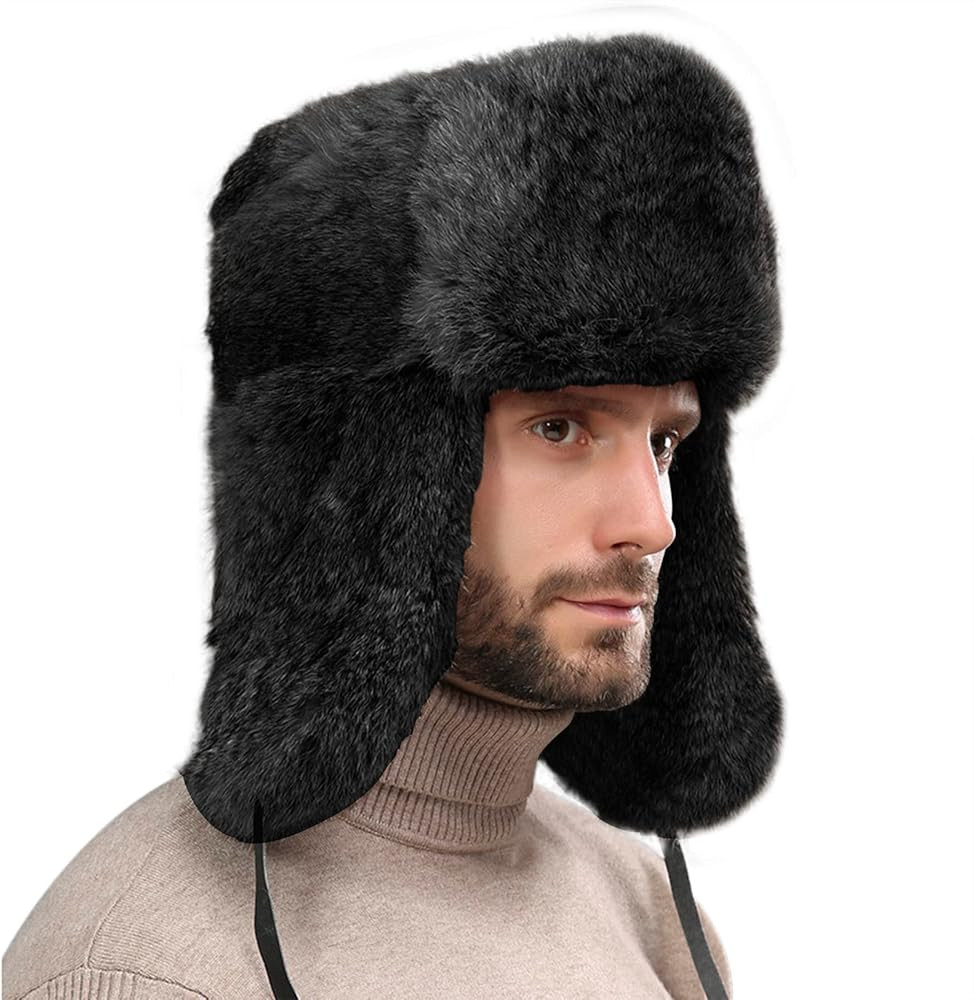 PURFUN Men Women Faux Fur Trapper Hat Winter Thick Furry Ushanka Earflap Cap Windproof Cycling Sk... | Amazon (US)