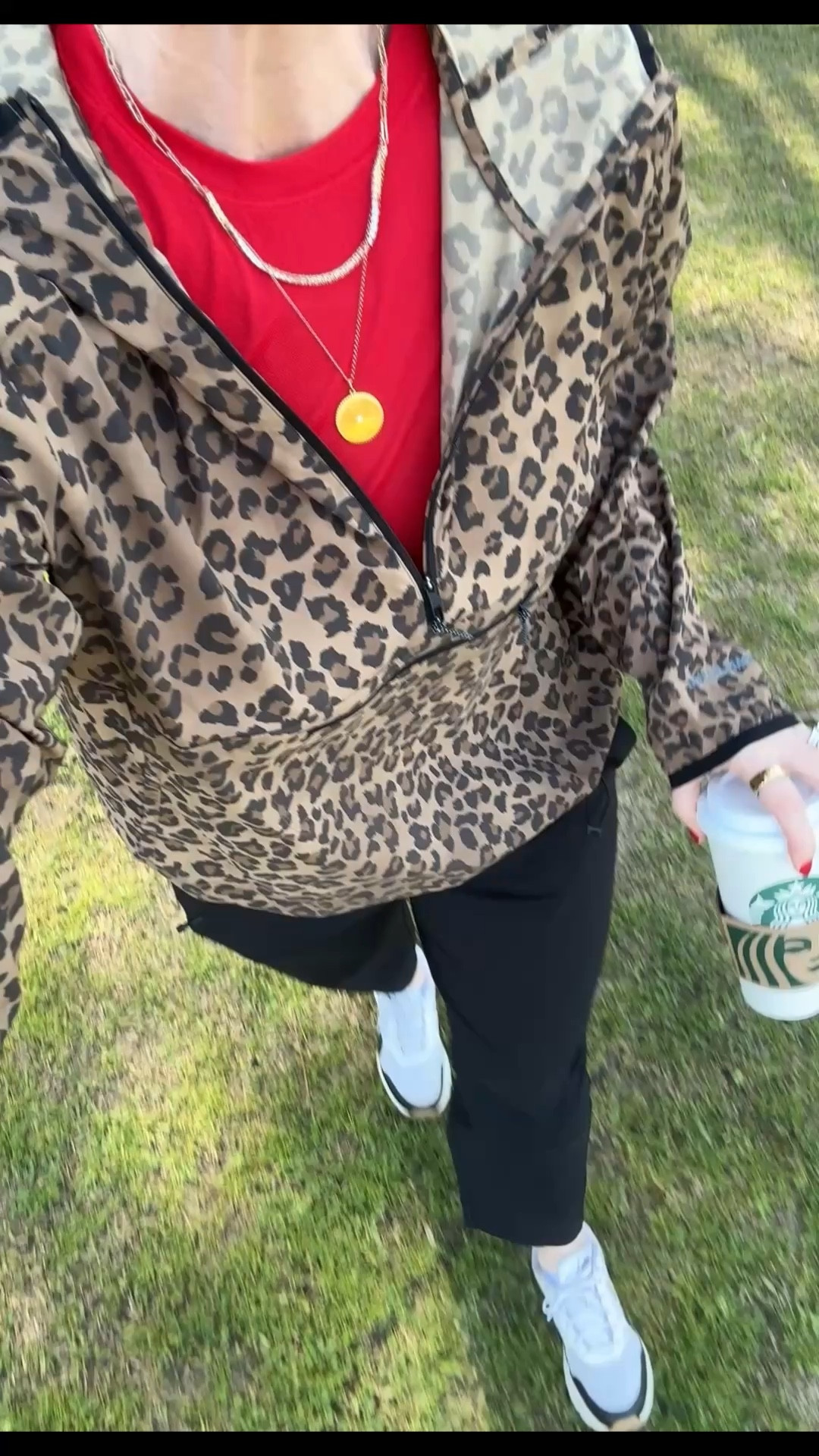 Lululemon leopard pullover, red activewear tee

#LTKmomlife #LTKActive #LTKootd