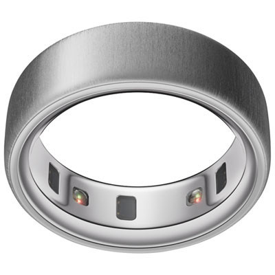 Oura Ring 4 Sleep & Fitness Smart Ring - Brushed Silver - Size 10 | Best Buy Canada