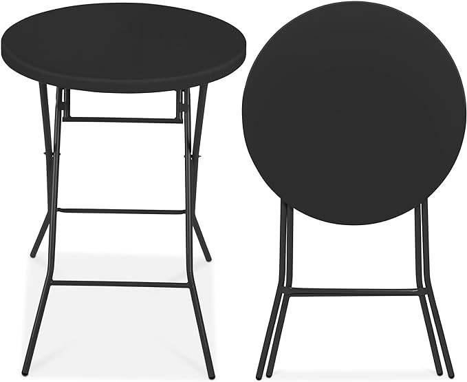 Best Choice Products 32in Bar Height Folding Table, Round Indoor Outdoor Accessory for Patio, Bac... | Amazon (US)