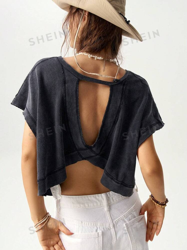 Bohemela Boho Hollow Out Design T-Shirt For Women | SHEIN USA | SHEIN