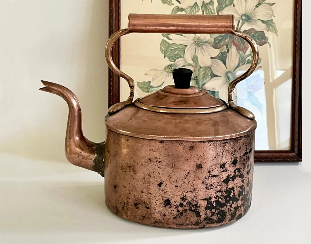 Antique Copper Kettle From the Early 1900's Colonial Revival Early Americana Cottagecore - Etsy | Etsy (US)