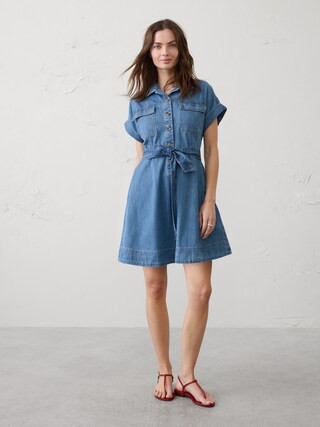 Denim Utility Mini Dress | Banana Republic Factory