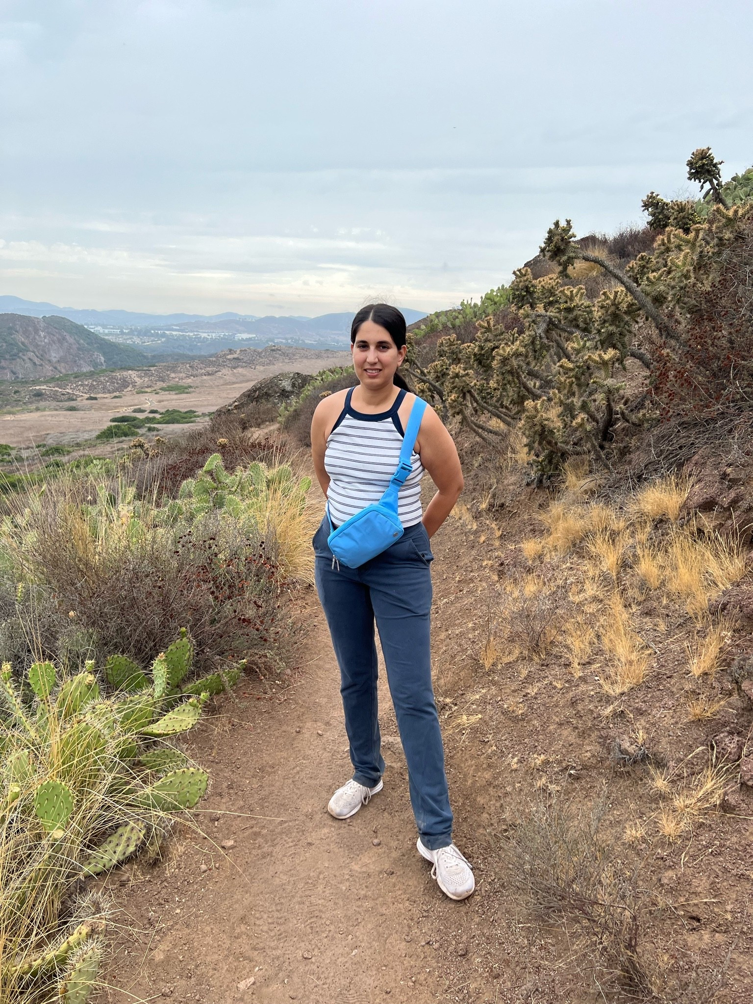 Simple Sunday hiking fit.  Bra top from Uniqlo has a built in bra and bag is great for hands free hiking 🥾 💙

#LTKdayinmylife #LTKootd #LTKfitnessgoals