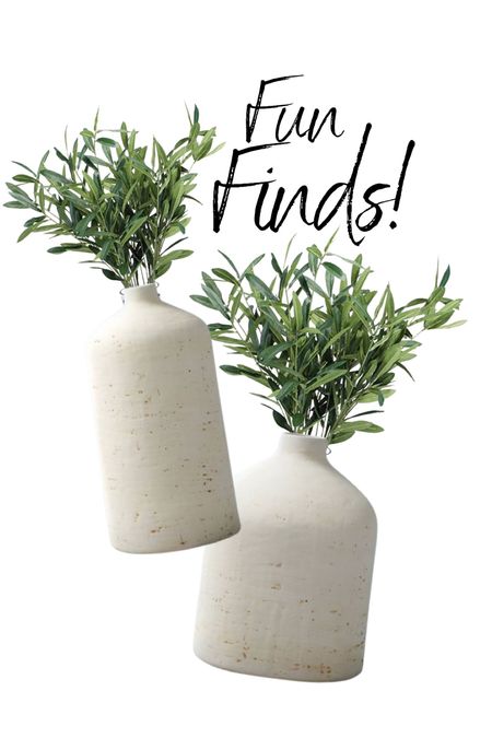 Faux olive branches from Amazon and distressed ceramic vases from Target! All in stock.

#LTKunder50 #LTKSeasonal #LTKhome