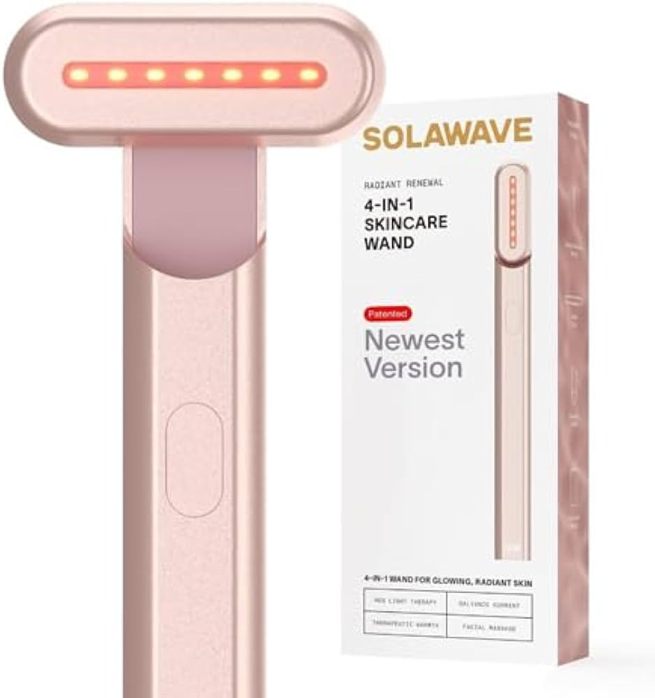 Solawave 4-in-1 Radiant Renewal Facial Wand | Red Light Therapy for Face and Neck | Galvanic Skin... | Amazon (US)