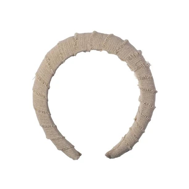 HAIRITAGE BY MINDY Take Me to the Beach Linen Raw Edge Headband for Hair, Light Taupe, 1PC | Walmart (US)